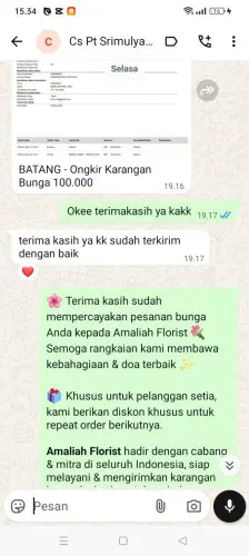 Testimonial Papan Bunga tanjungbalai