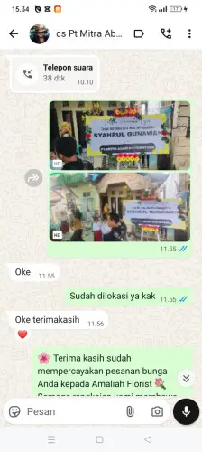 Testimonial Papan Bunga tanjungbalai