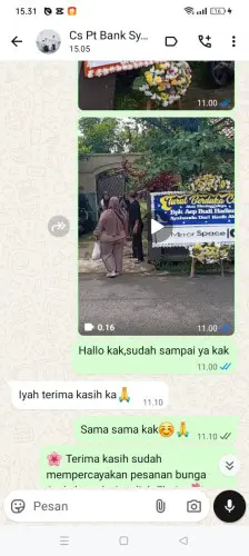 Testimonial Papan Bunga tanjungbalai